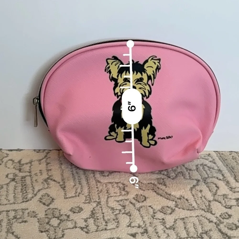 Cute Pink Pouch with Dog Graphic